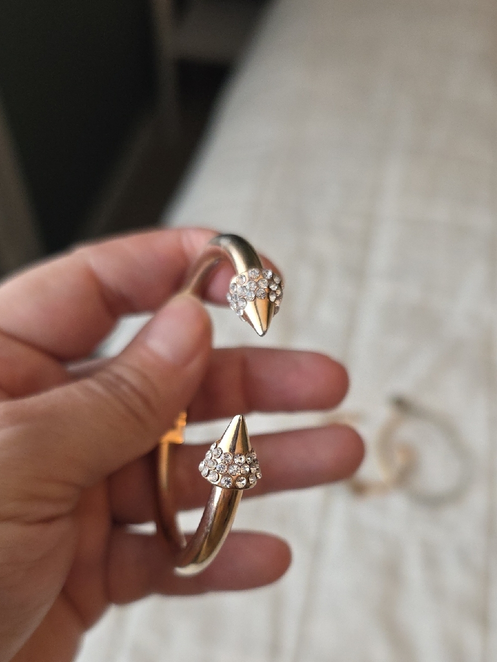 Kinsley Armelle Rose Gold Druzy & Clear Crystal Stack Bracelet Set - Picture 5 of 5